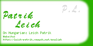 patrik leich business card